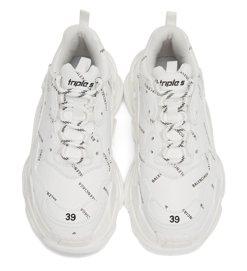 Balenciaga Triple S Allover Logo White Reps (5)