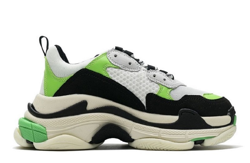 Balenciaga Triple S White Green Reps (2)