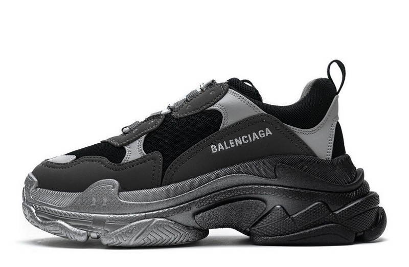 Balenciaga Triple S Black Grey Silver Reps (1)