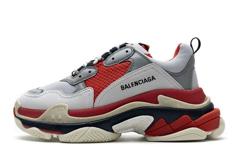 Balenciaga Triple S Red White Dark Grey Reps (1)