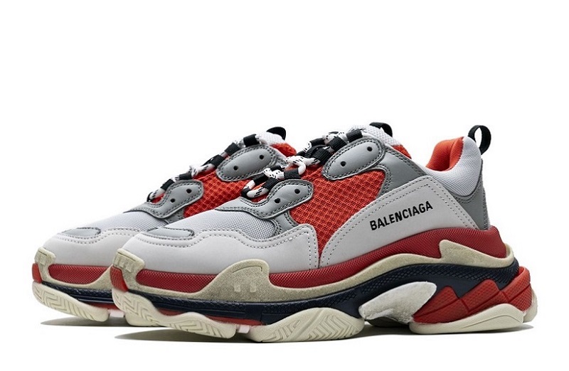 Balenciaga Triple S Red White Dark Grey Reps (3)