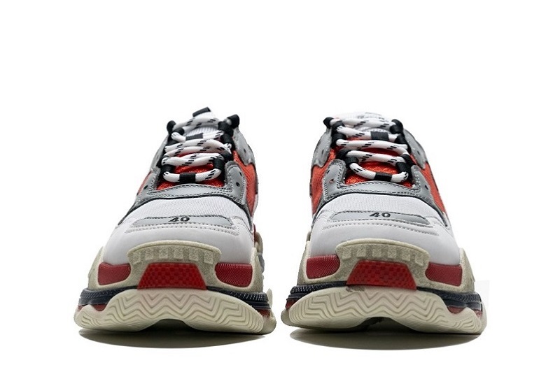 Balenciaga Triple S Red White Dark Grey Reps (4)