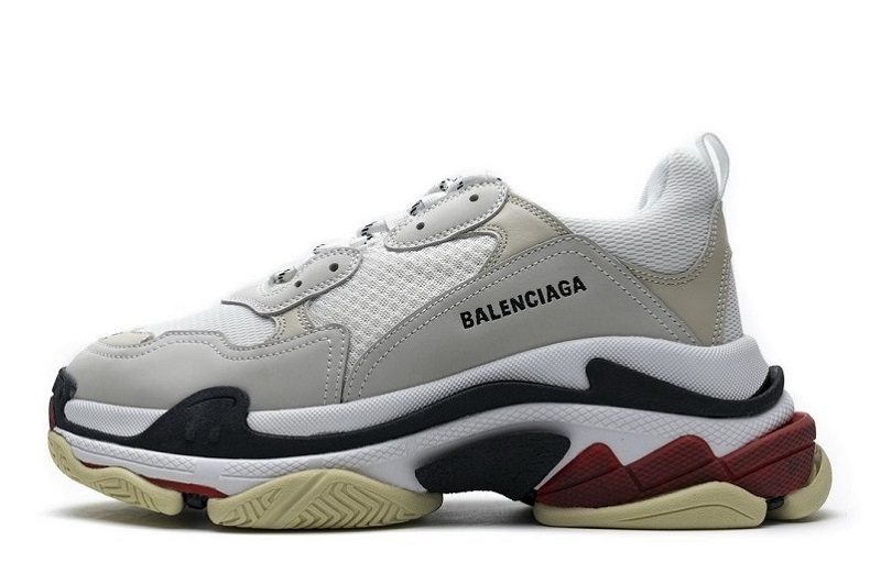 Balenciaga Triple S White Dark Grey Red Reps (1)