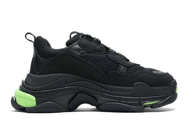 Balenciaga Triple S Black Green Reps (2)