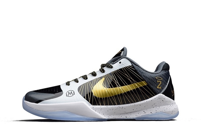 Nike Kobe 5 Black White Gold Reps (1)