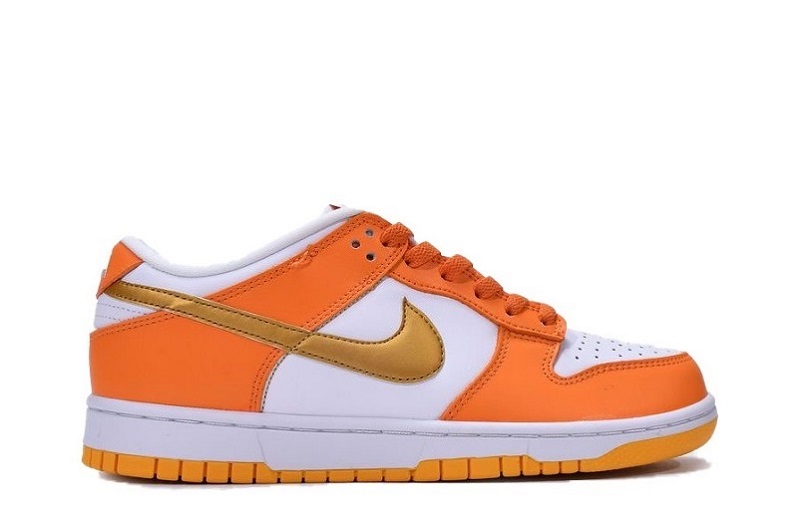 Nike Dunk Low White/Orange Blaze-Gold Reps (2)