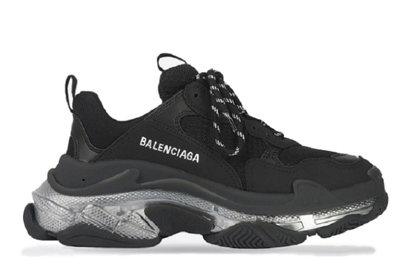 Balenciaga Triple S Clear Sole Black Silver Reps (2)