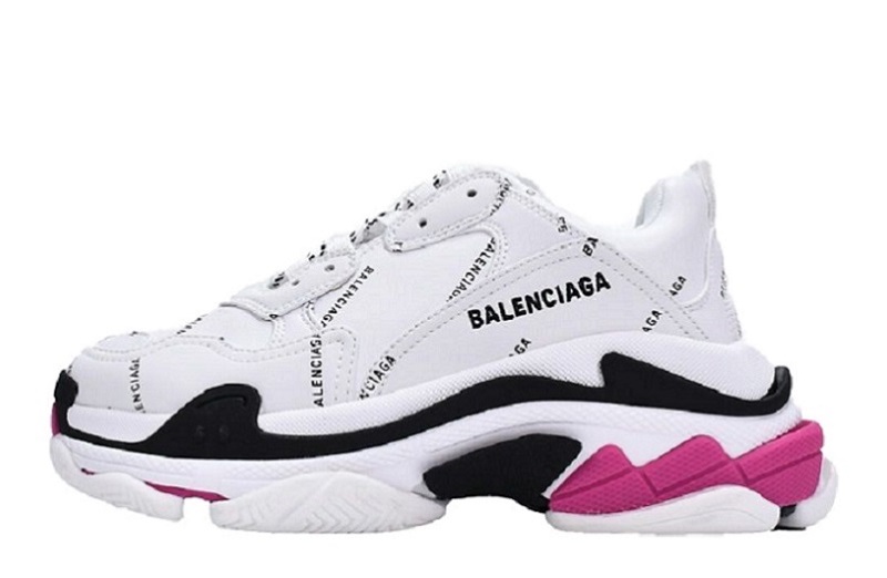 Balenciaga Triple S Letter White Rose Red Reps (1)