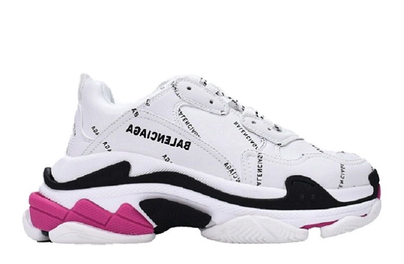 Balenciaga Triple S Letter White Rose Red Reps (2)