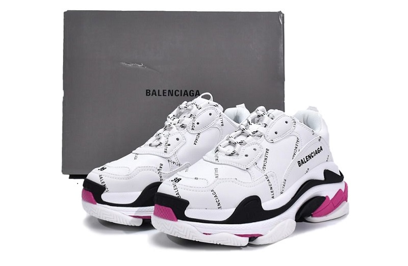 Balenciaga Triple S Letter White Rose Red Reps (3)