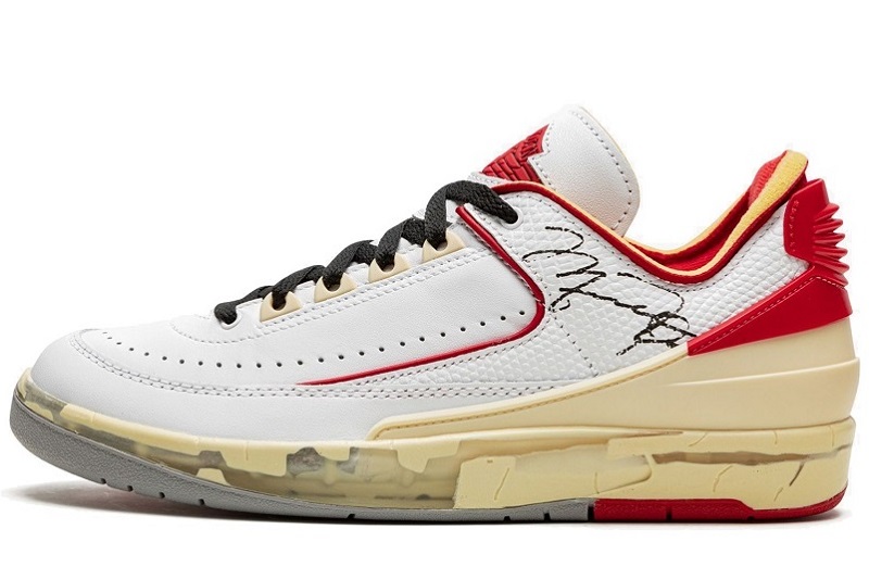 Off-White x Air Jordan 2 Low White Red Reps for Sale (1)