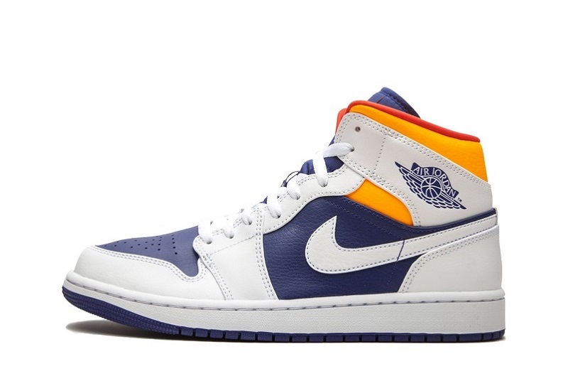 Air Jordan 1 Royal Blue/Laser Orange Reps Mid Shoes (1)