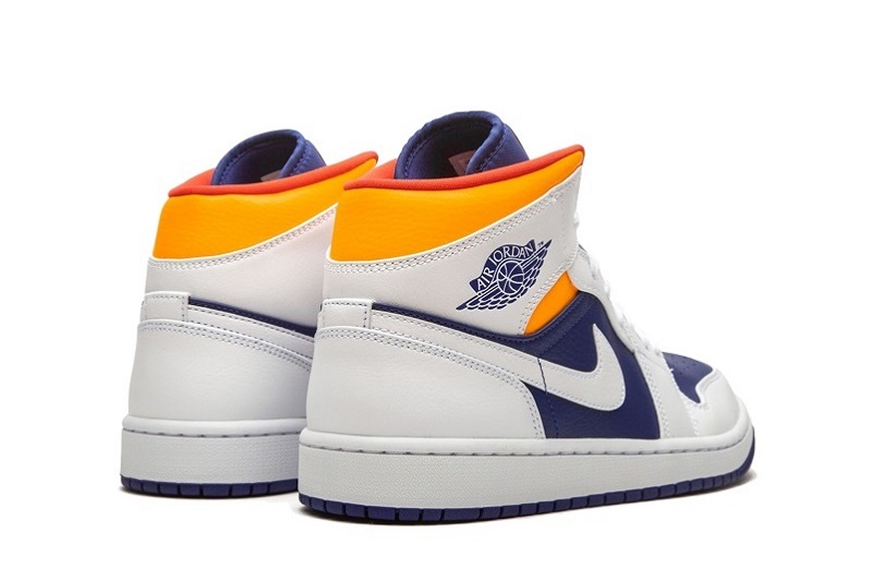 Air Jordan 1 Royal Blue/Laser Orange Reps Mid Shoes (3)