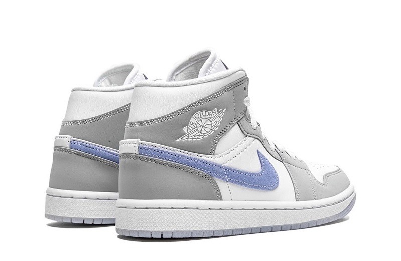 Air Jordan 1 Wolf Grey/Aluminum Reps Mid Shoes (3)