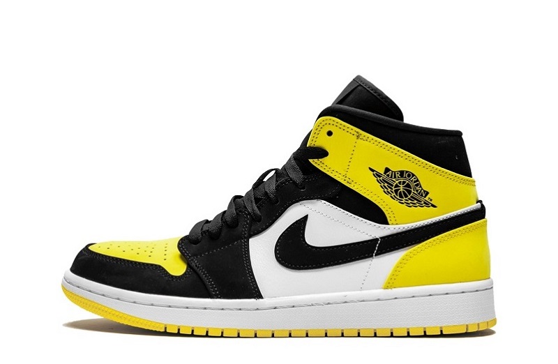 Air Jordan 1 Yellow Toe Reps Mid Sneakers (1)