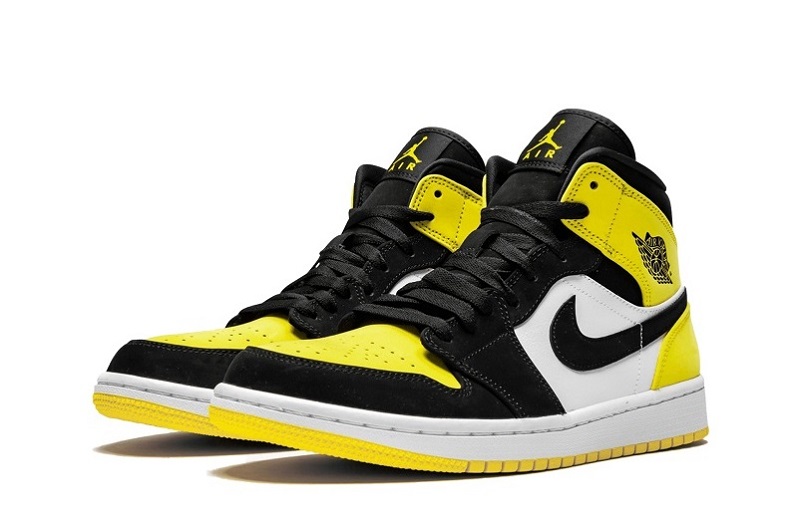 Air Jordan 1 Yellow Toe Reps Mid Sneakers (2)