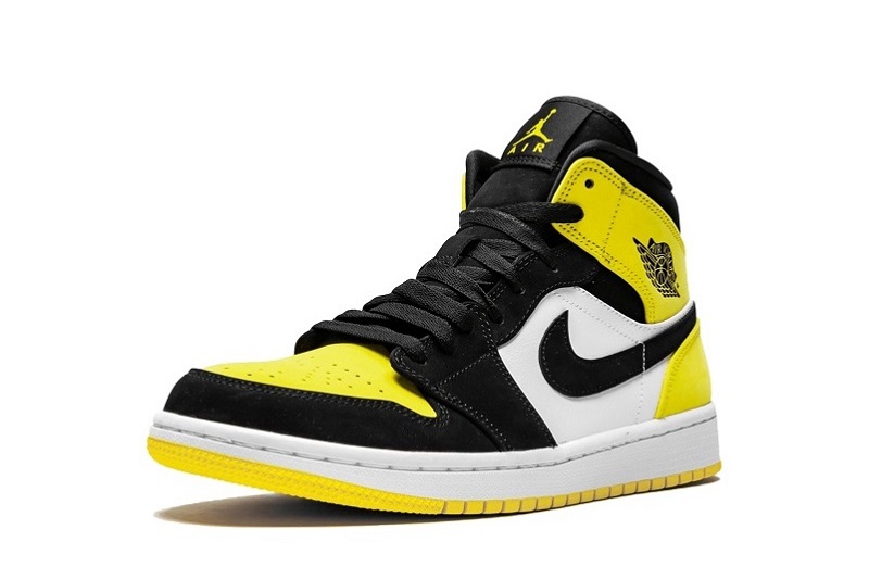 Air Jordan 1 Yellow Toe Reps Mid Sneakers (4)