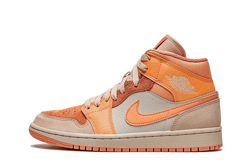 Air Jordan 1 Apricot Orange Reps Mid Shoes for Sale (1)