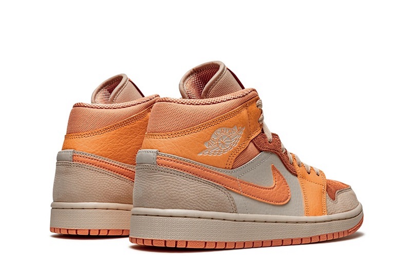 Air Jordan 1 Apricot Orange Reps Mid Shoes for Sale (3)