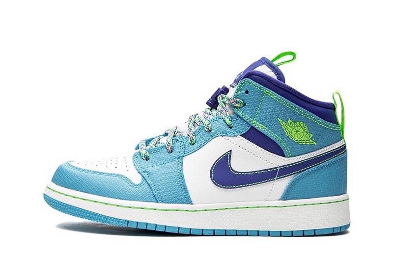 Air Jordan 1 Sprite Blue Reps Mid GS Shoes (1)