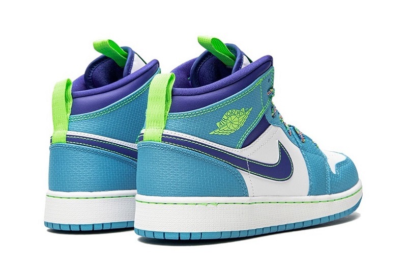 Air Jordan 1 Sprite Blue Reps Mid GS Shoes (3)