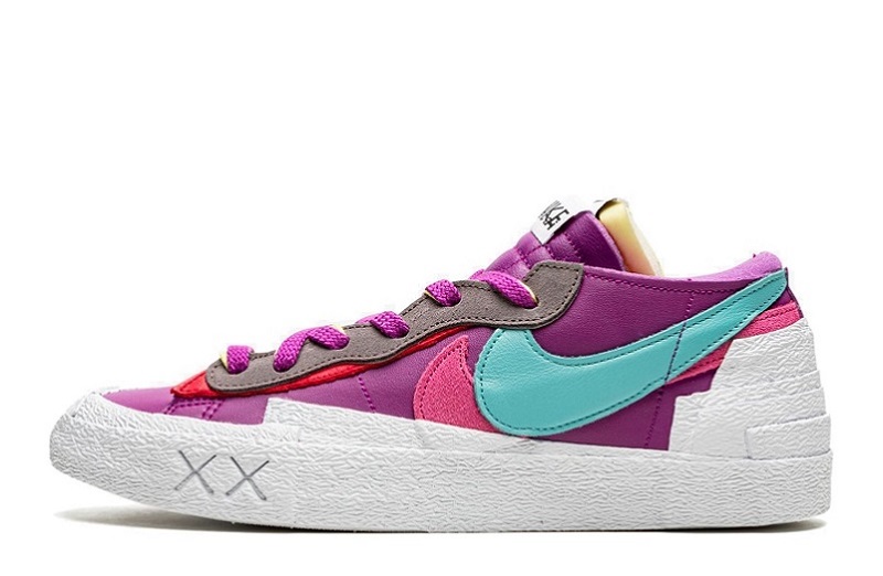 Kaws x Sacai x Blazer Low Purple Dusk Reps for Sale (1)