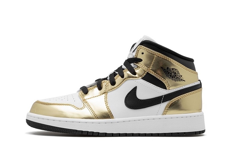 Air Jordan 1 Metallic Gold Reps Mid Shoes  (1)