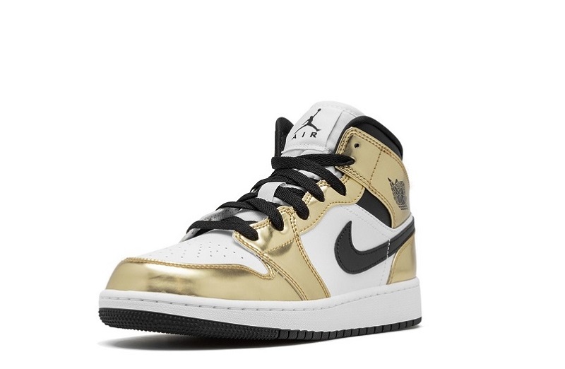 Air Jordan 1 Metallic Gold Reps Mid Shoes  (4)