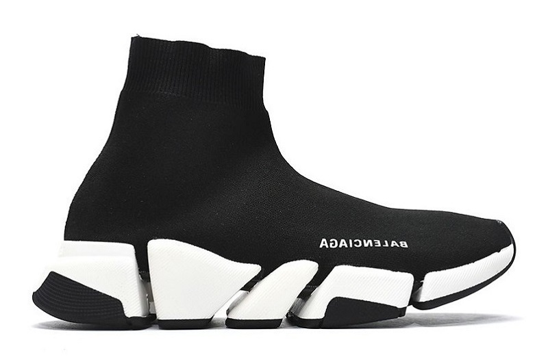 Balenciaga Speed 2.0 Sneaker Black White for Sale (1)