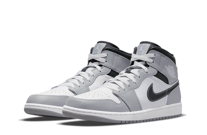 Air Jordan 1 Light Smoke Grey Reps Mid Shoes  (3)