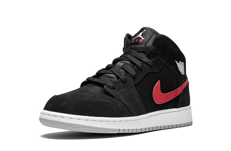 Air Jordan 1 Black Red Royal Reps Mid Shoes (4)