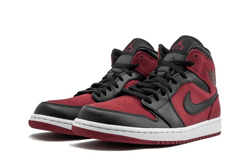 Air Jordan 1 Banned Grm Red Black Reps Mid Sneakers (2)