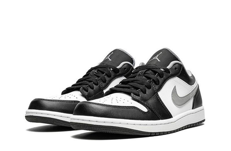 Air Jordan 1 Black White Particle Grey Reps Low Shoes (2)