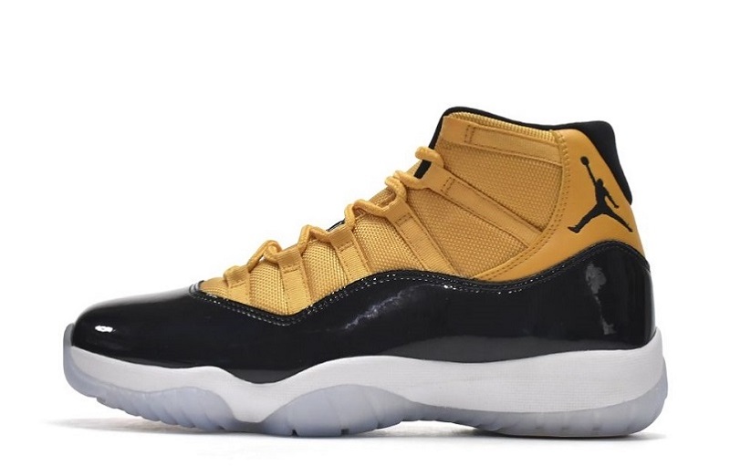 Air Jordan 11 Black Yellow Reps Retro Shoes (1)