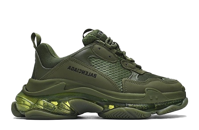 Balenciaga Triple S Clear Sole Dark Green Reps for Sale (2)