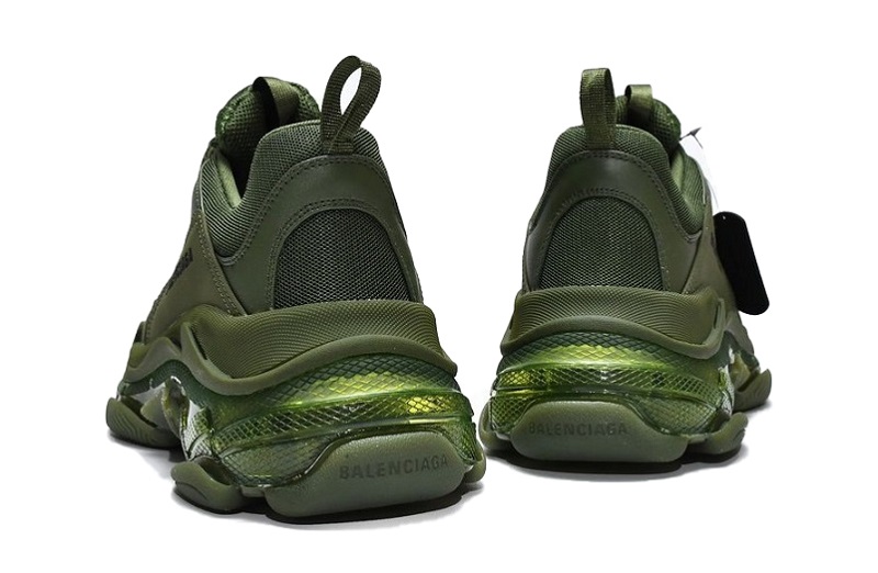 Balenciaga Triple S Clear Sole Dark Green Reps for Sale (3)