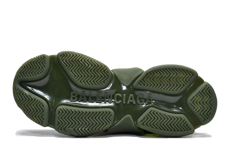 Balenciaga Triple S Clear Sole Dark Green Reps for Sale (4)