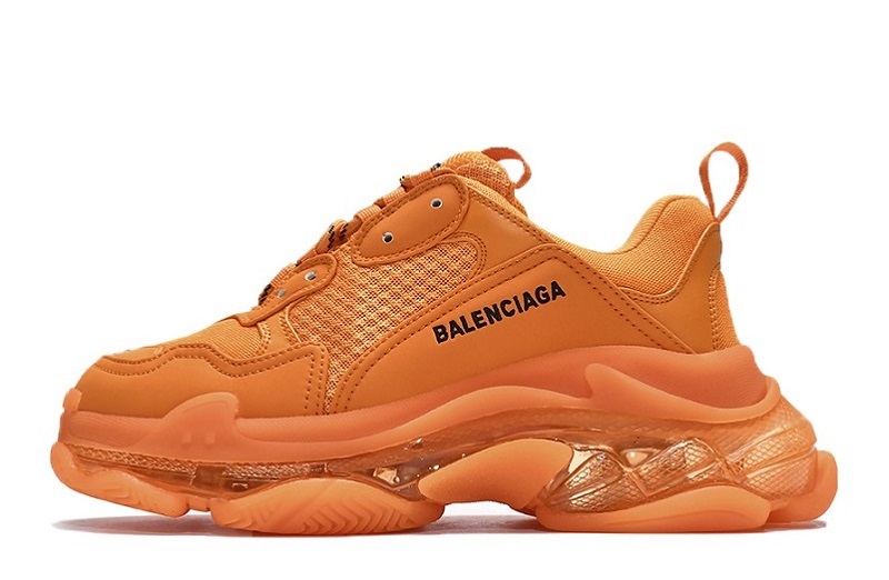 Balenciaga Triple S Clear Sole Orange Reps for Sale (1)