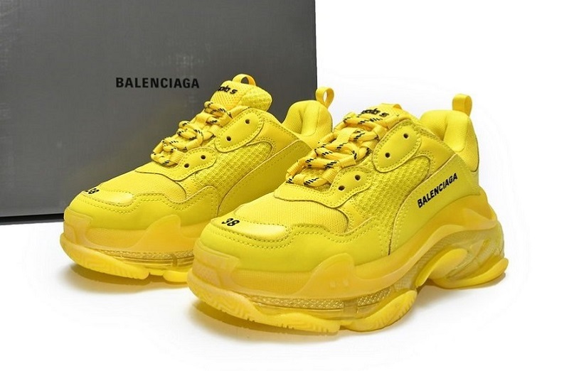 Balenciaga Triple S Clear Sole Yellow Reps Online (3)