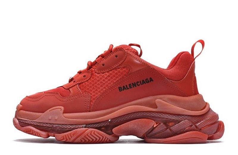 Balenciaga Triple S Clear Sole Dark Red Reps (1)