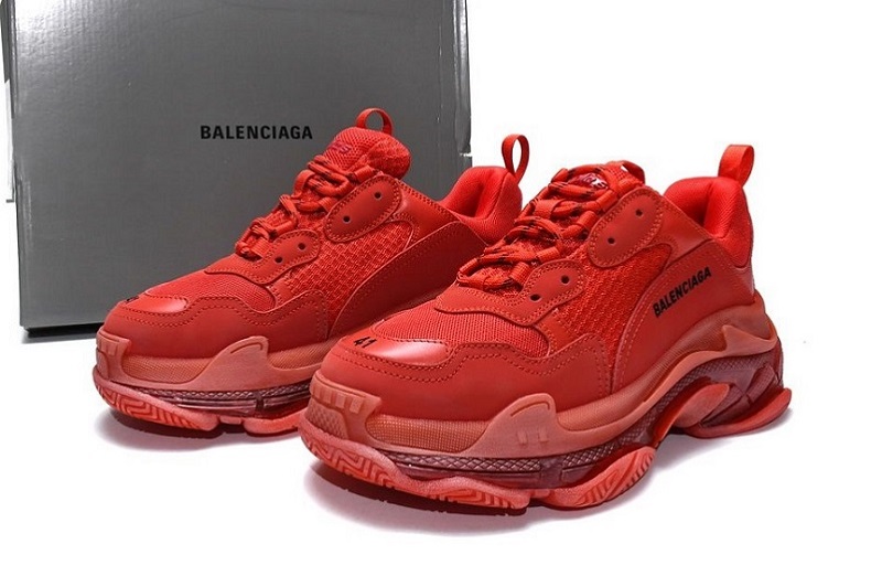 Balenciaga Triple S Clear Sole Dark Red Reps (3)