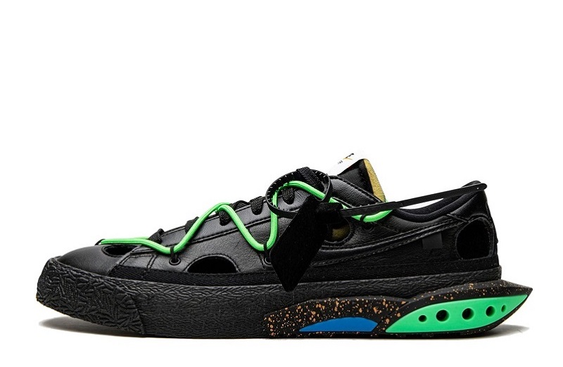 Off-White x Blazer Low Black Electro Green Reps (1)