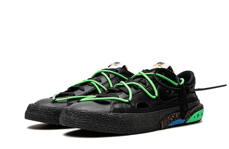 Off-White x Blazer Low Black Electro Green Reps (2)