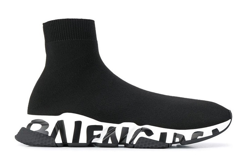 Balenciaga Speed Trainer Graffiti - Black White Reps (1)