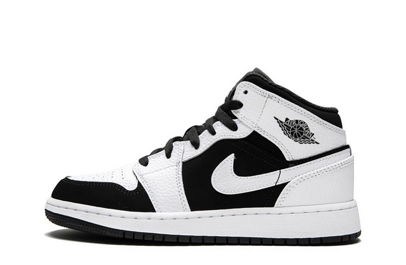 Air Jordan 1 Mid White Black Reps (1)