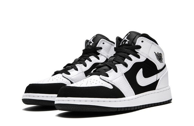 Air Jordan 1 Mid White Black Reps (2)