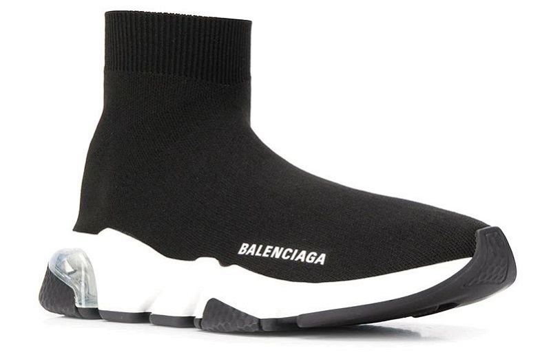 Balenciaga Speed Light Clear Sole Black & White Reps (2)