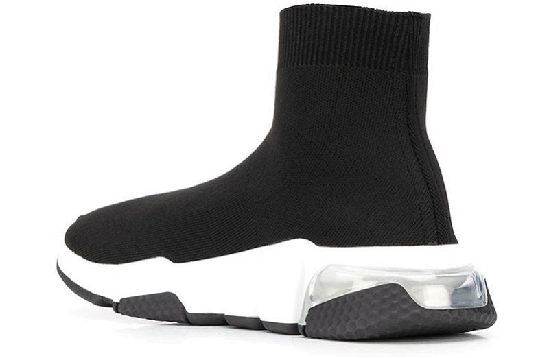 Balenciaga Speed Light Clear Sole Black & White Reps (3)