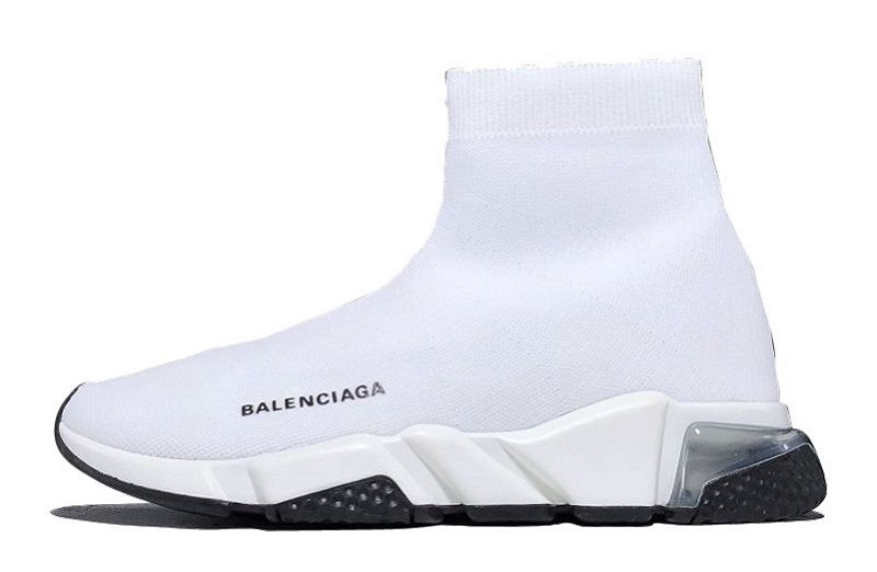 Balenciaga Speed Clear Sole White Black Reps (2)