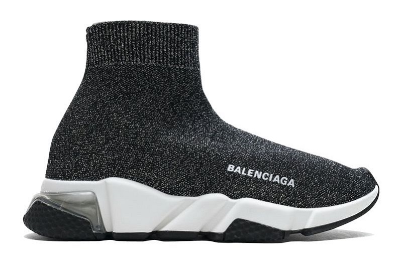 Balenciaga Speed Clear Sole Sneaker Black Silver Reps (1)